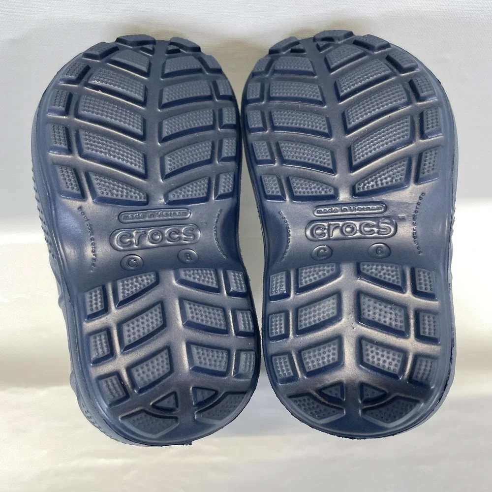 Crocs Handle It Rain Boots Kids Toddlers Size C6 Navy Blue Waterproof Shoes